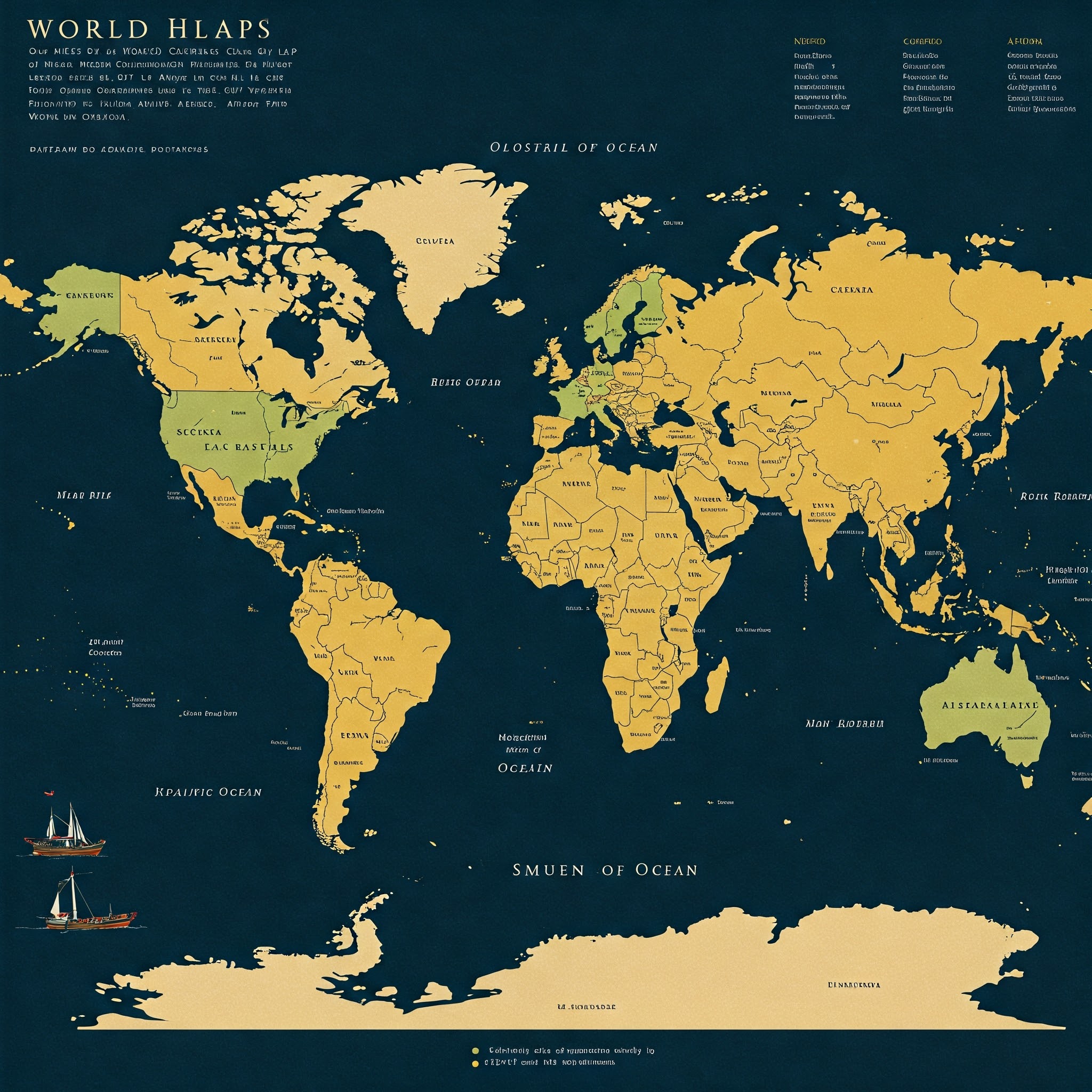 The world map highlight counties